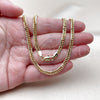 Gargantilla Basica 03.213.0299.22 Oro Laminado, Pulido, Tono Dorado (04 MM Thickness, 22 Inches Length)