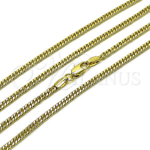 Gargantilla Basica 03.213.0297.22 Oro Laminado, Pulido, Tono Dorado (Grosor 02.8 MM, 22 Pulgadas de Largo)