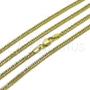 Gargantilla Basica 03.213.0297.22 Oro Laminado, Pulido, Tono Dorado (Grosor 02.8 MM, 22 Pulgadas de Largo)
