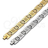 Pulsera Solida 03.114.0336.4.09 Acero Inoxidable, Pulido, Tono Dorado (12 MM Thickness, 9 Inches Length)