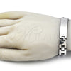 Pulsera Solida 03.114.0306.3.09 Acero Inoxidable, Pulido, Tono Plateado (12 MM Thickness, 9 Inches Length)