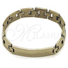 Pulsera Solida 03.114.0306.3.09 Acero Inoxidable, Pulido, Tono Plateado (12 MM Thickness, 9 Inches Length)