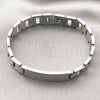 Pulsera Solida 03.114.0352.1.09 Acero Inoxidable, Pulido, Tono Plateado (12 MM Thickness, 9 Inches Length)