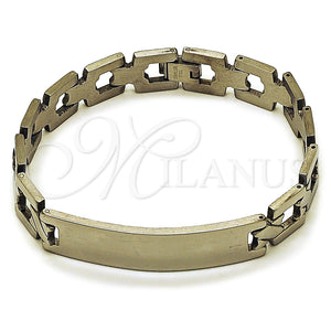 Pulsera Solida 03.114.0373.2.08 Acero Inoxidable, Pulido, Tono Plateado (12 MM Thickness, 8 Inches Length)