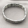 Pulsera Solida 03.114.0416.08 Acero Inoxidable, Diseño de Flecha, Pulido, Tono Plateado (13 MM Thickness, 8 Inches Length)