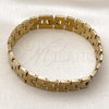 Pulsera Solida 03.114.0307.3.08 Acero Inoxidable, Pulido, Tono Dorado (Thickness, 8 Inches Length)