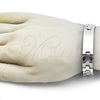 Pulsera Solida 03.114.0307.4.08 Acero Inoxidable, Pulido, Tono Plateado (Thickness, 8 Inches Length)