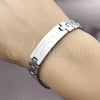 Pulsera Solida 03.114.0307.4.08 Acero Inoxidable, Pulido, Tono Plateado (Thickness, 8 Inches Length)