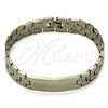 Pulsera Solida 03.114.0307.4.08 Acero Inoxidable, Pulido, Tono Plateado (Thickness, 8 Inches Length)