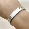 Pulsera Solida 03.114.0307.5.08 Acero Inoxidable, Pulido, Dos Tonos (Thickness, 8 Inches Length)