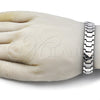 Pulsera Solida 03.114.0380.3.08 Acero Inoxidable, Pulido, Tono Plateado (12 MM Thickness, 8 Inches Length)