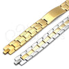 Pulsera Solida 5.244.001.4.08 Acero Inoxidable, Pulido, Tono Dorado (16 MM Thickness, 8 Inches Length)