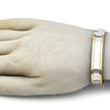 Pulsera Solida 03.114.0368.3.08 Acero Inoxidable, Pulido, Dos Tonos (12 MM Thickness, 8 Inches Length)