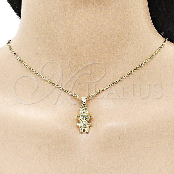 Dije Elegante 05.411.0075 Oro Laminado, Pulido, Tono Dorado