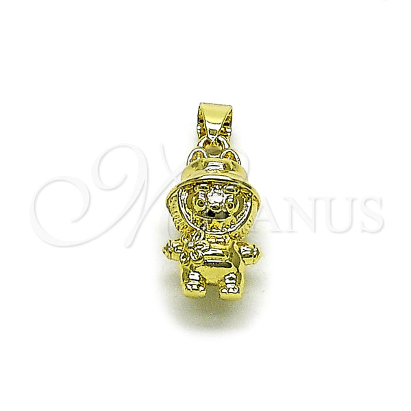 Dije Elegante 05.411.0075 Oro Laminado, Pulido, Tono Dorado