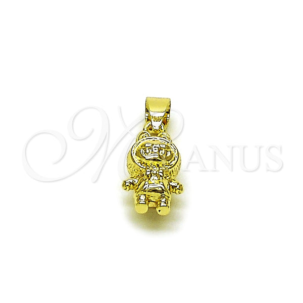 Dije Elegante 05.411.0076 Oro Laminado, Pulido, Tono Dorado