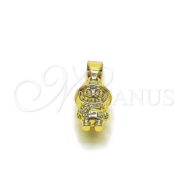 Dije Elegante 05.411.0077 Oro Laminado, Pulido, Tono Dorado