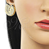 Arete Dormilona 02.385.0080 Oro Laminado, Diseño de Caracol, Pulido, Tono Dorado