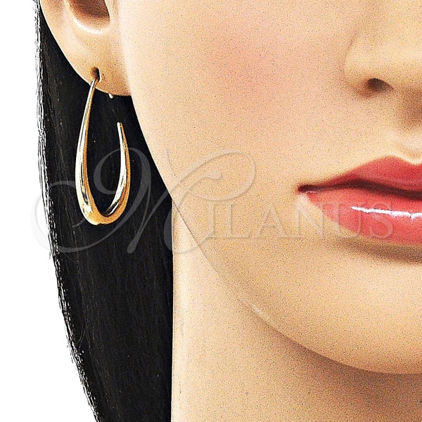 Argolla Mediana 02.428.0068.25 Oro Laminado, Diseño de Hueco, Pulido, Tono Dorado