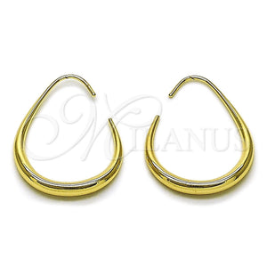 Argolla Mediana 02.428.0068.25 Oro Laminado, Diseño de Hueco, Pulido, Tono Dorado