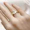 Anillo Elegante 01.428.0018 Oro Laminado, Diseño de Caracol, Pulido, Tono Dorado (One size fits all)