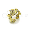 Anillo Elegante 01.428.0018 Oro Laminado, Diseño de Caracol, Pulido, Tono Dorado (One size fits all)
