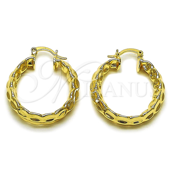 Argolla Mediana 02.163.0399.30 Oro Laminado, Pulido, Tono Dorado