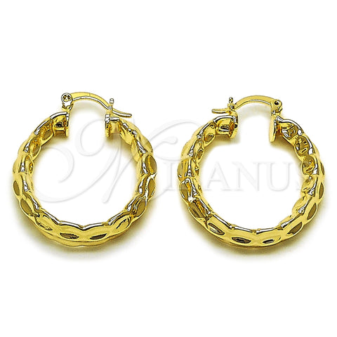 Argolla Mediana 02.163.0399.30 Oro Laminado, Pulido, Tono Dorado