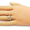 Anillo Elegante 01.163.0009 Oro Laminado, Diseño de Corazón, Pulido, Tono Dorado (One size fits all)