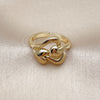 Anillo Elegante 01.163.0009 Oro Laminado, Diseño de Corazón, Pulido, Tono Dorado (One size fits all)
