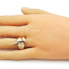 Anillo Elegante 01.163.0010 Oro Laminado, Pulido, Tono Dorado (One size fits all)