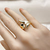 Anillo Elegante 01.163.0010 Oro Laminado, Pulido, Tono Dorado (One size fits all)