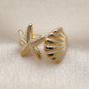 Anillo Elegante 01.163.0013 Oro Laminado, Diseño de Concha y Estrella, Pulido, Tono Dorado (One size fits all)