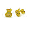 Arete Dormilona 02.156.0735.3 Oro Laminado, Esmaltado Amarillo, Tono Dorado
