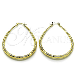 Argolla Grande 02.170.0280.45 Oro Laminado, Diamantado, Tono Dorado