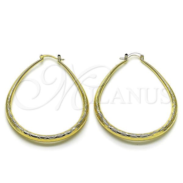 Argolla Grande 02.170.0280.45 Oro Laminado, Diamantado, Tono Dorado