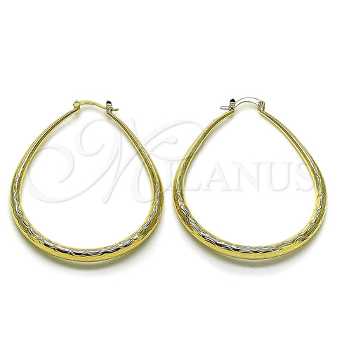 Argolla Grande 02.170.0280.45 Oro Laminado, Diamantado, Tono Dorado
