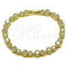 Pulsera Tennis 03.266.0040.08 Oro Laminado, con Blanca Zirconia Cubica, Pulido, Tono Dorado (Thickness, 8 Inches Length)