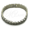 Pulsera Solida 03.435.0007.08 Acero Inoxidable, Pulido, Tono Plateado (12 MM Thickness, 8 Inches Length)