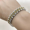 Pulsera Solida 03.435.0007.1.08 Acero Inoxidable, Pulido, Dos Tonos (12 MM Thickness, 8 Inches Length)
