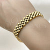 Pulsera Solida 03.435.0007.2.08 Acero Inoxidable, Pulido, Tono Dorado (12 MM Thickness, 8 Inches Length)