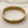 Pulsera Solida 03.435.0007.2.08 Acero Inoxidable, Pulido, Tono Dorado (12 MM Thickness, 8 Inches Length)