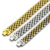Pulsera Solida 03.435.0007.2.08 Acero Inoxidable, Pulido, Tono Dorado (12 MM Thickness, 8 Inches Length)