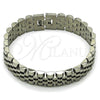 Pulsera Solida 03.435.0008.08 Acero Inoxidable, Pulido, Tono Plateado (15 MM Thickness, 9 Inches Length)