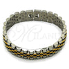 Pulsera Solida 03.435.0008.1.08 Acero Inoxidable, Pulido, Dos Tonos (15 MM Thickness, 9 Inches Length)