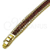 Pulsera Tennis 03.283.0511.07 Oro Laminado, con Granate and Blanca Zirconia Cubica, Pulido, Tono Dorado (Thickness, 7 Inches Length)