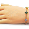 Pulsera Tennis 03.283.0518.07 Oro Laminado, con Multicolor and Blanca Zirconia Cubica, Pulido, Tono Dorado (Thickness, 7 Inches Length)
