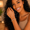 Pulsera Tennis 03.283.0534.07 Oro Laminado, con Blanca Zirconia Cubica, Pulido, Tono Dorado (08 MM Thickness, 8 Inches Length)