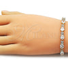 Pulsera Tennis 03.283.0536.07 Oro Laminado, con Blanca Zirconia Cubica, Pulido, Tono Dorado (06 MM Thickness, 7 Inches Length)