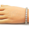Pulsera Tennis 03.283.0538.07 Oro Laminado, con Blanca Zirconia Cubica, Pulido, Tono Dorado (Thickness, 7 Inches Length)